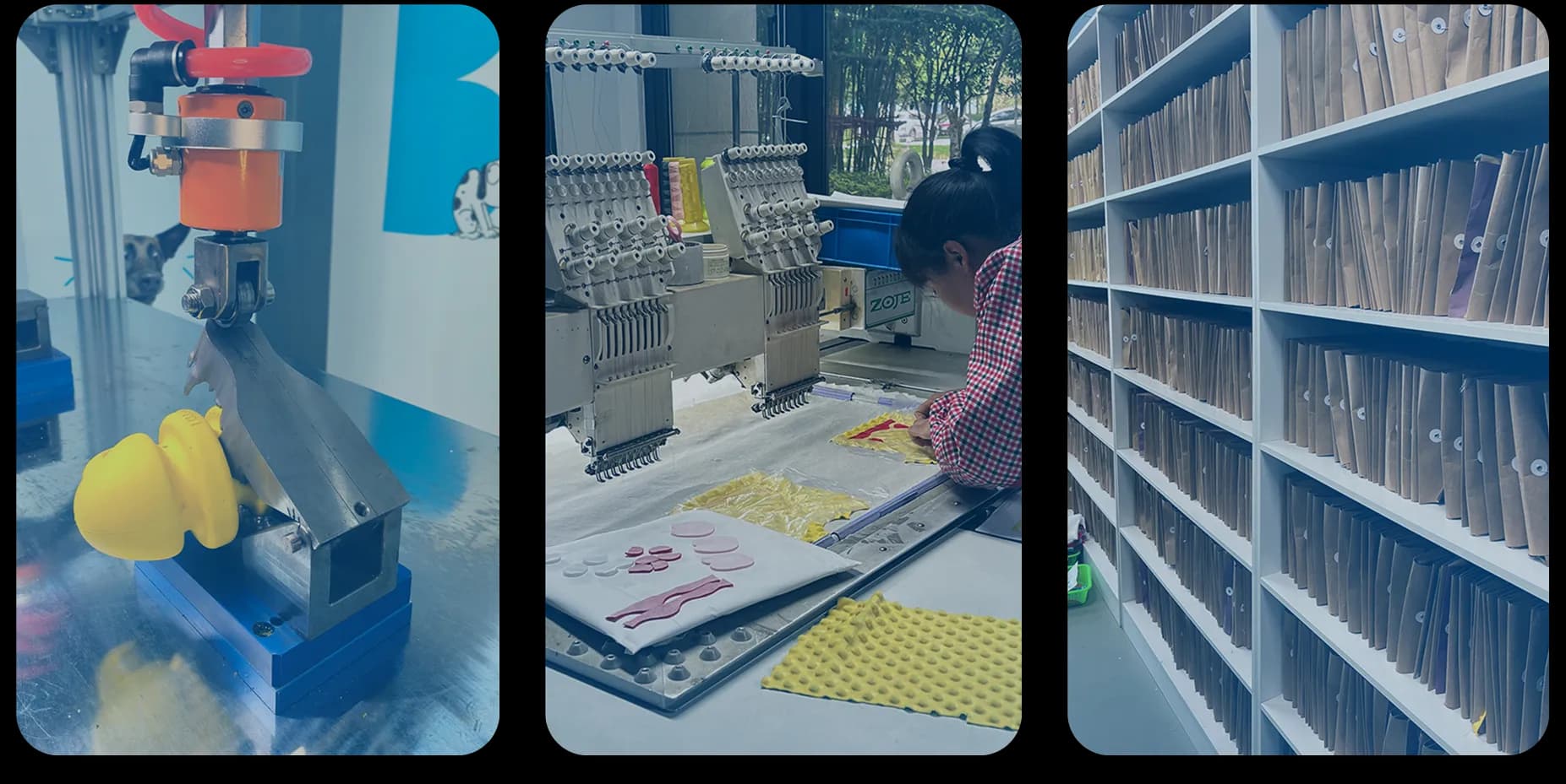 Large-scale manufacturing facility interior