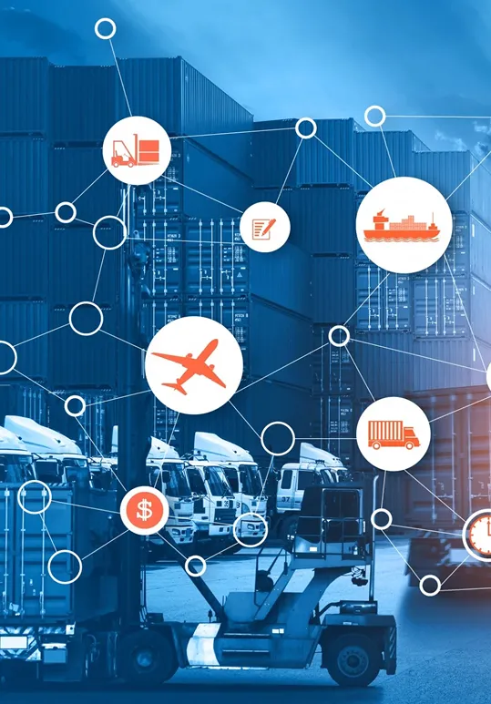 Global logistics network map